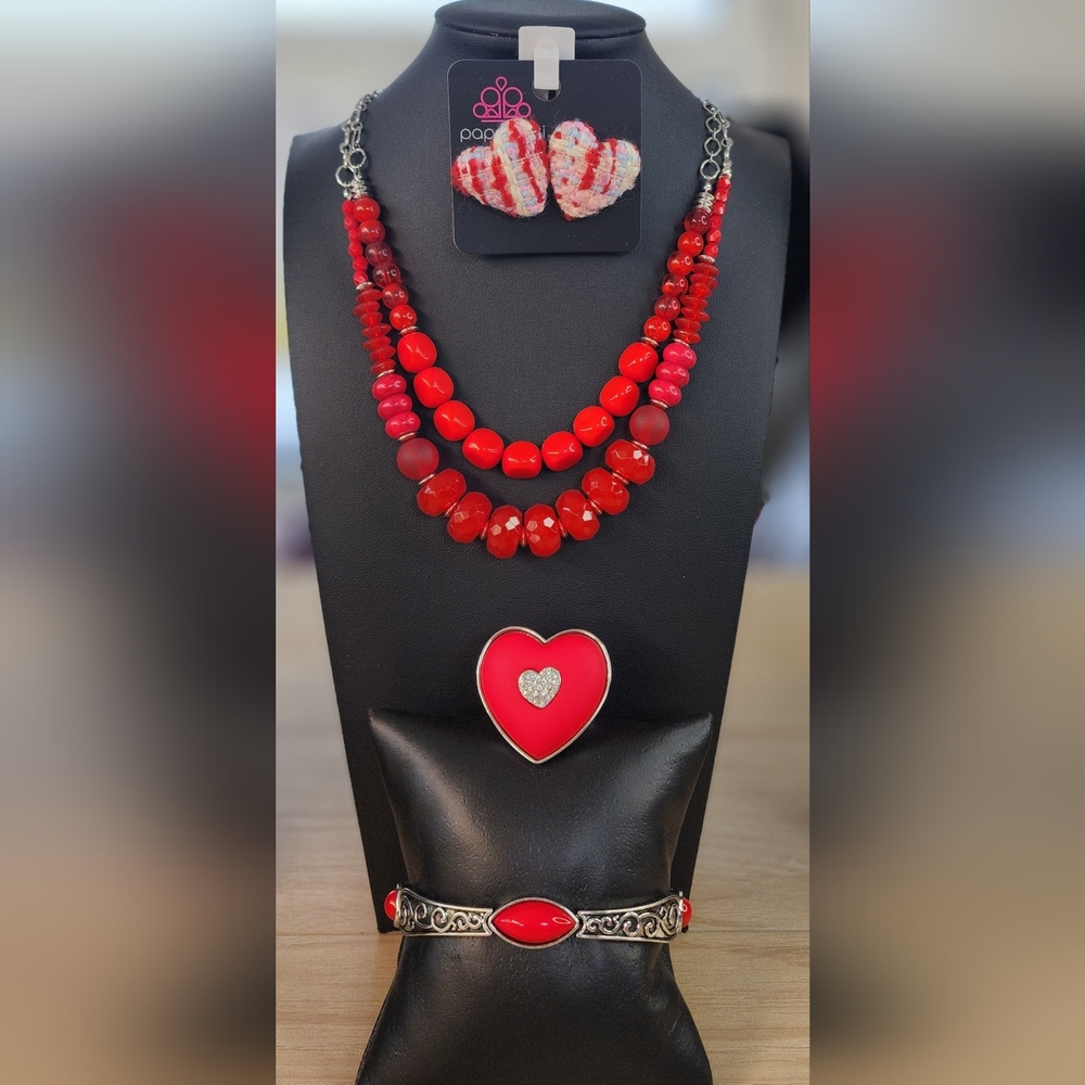 Elegant Red Heart Necklace
